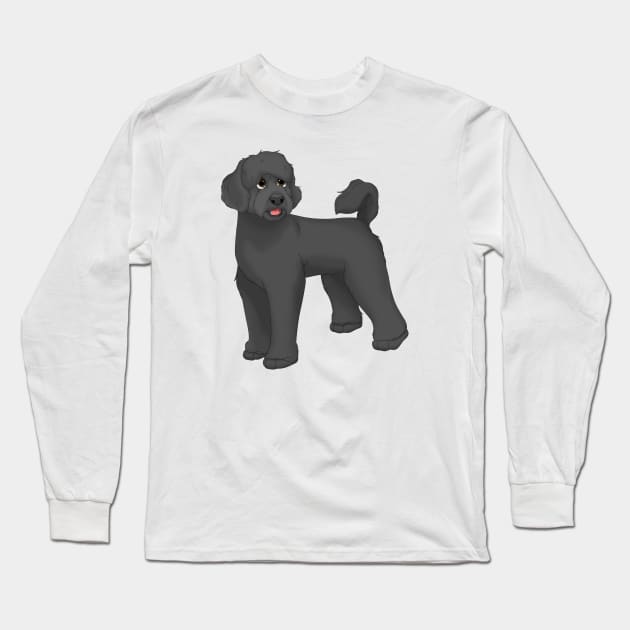Black Portuguese Water Dog Long Sleeve T-Shirt by millersye